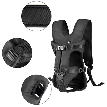 Adjustable Pet Front Dog Carrier Backpack – Hands-Free Travel Bag for Dogs and Cats