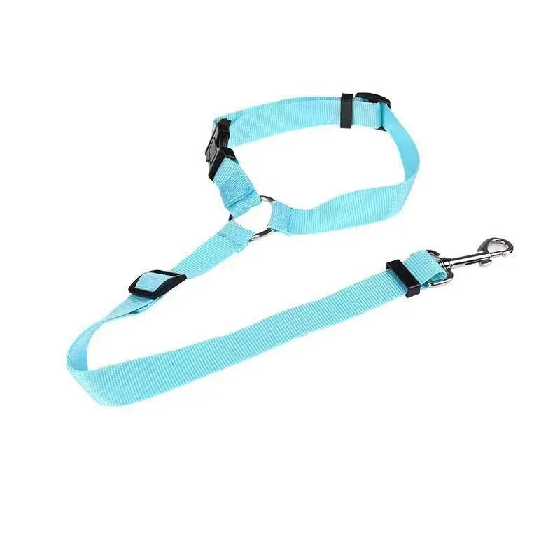 TravelPaw™ – 2-in-1 Pet Car Seat Belt & Leash