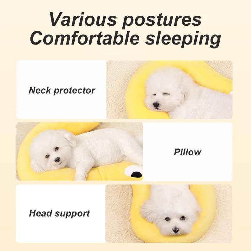 U-Shaped Pet Neck Pillow – Cozy Sleeping Pillow for Puppies, Kittens, Cats & Small Dogs