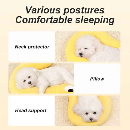U-Shaped Pet Neck Pillow – Cozy Sleeping Pillow for Puppies, Kittens, Cats & Small Dogs
