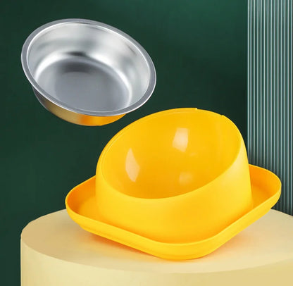 NeckGuard™ – 15° Tilt Anti-Slip Pet Feeding Bowl