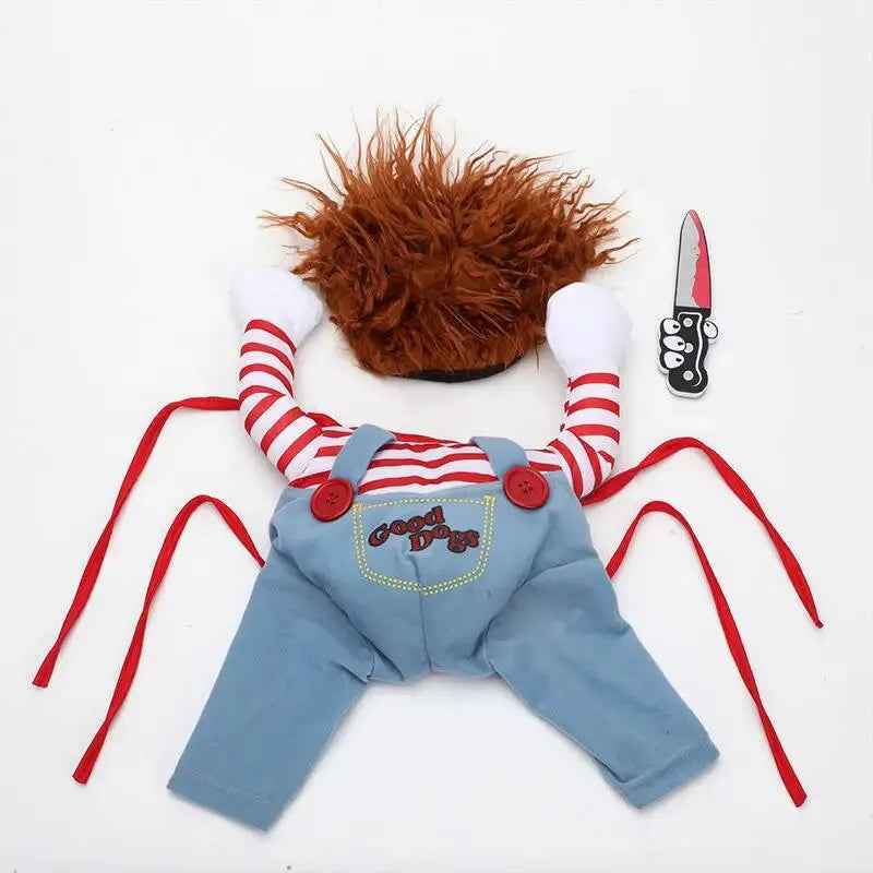 Halloween Dagger Pet Costume – Funny Knife-Holding Dress for Dogs & Cats