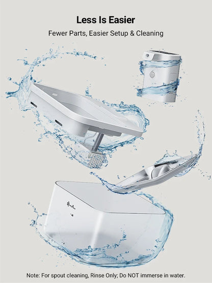 DownyPaws™ – 2.5L Wireless Stainless Steel Pet Water Fountain