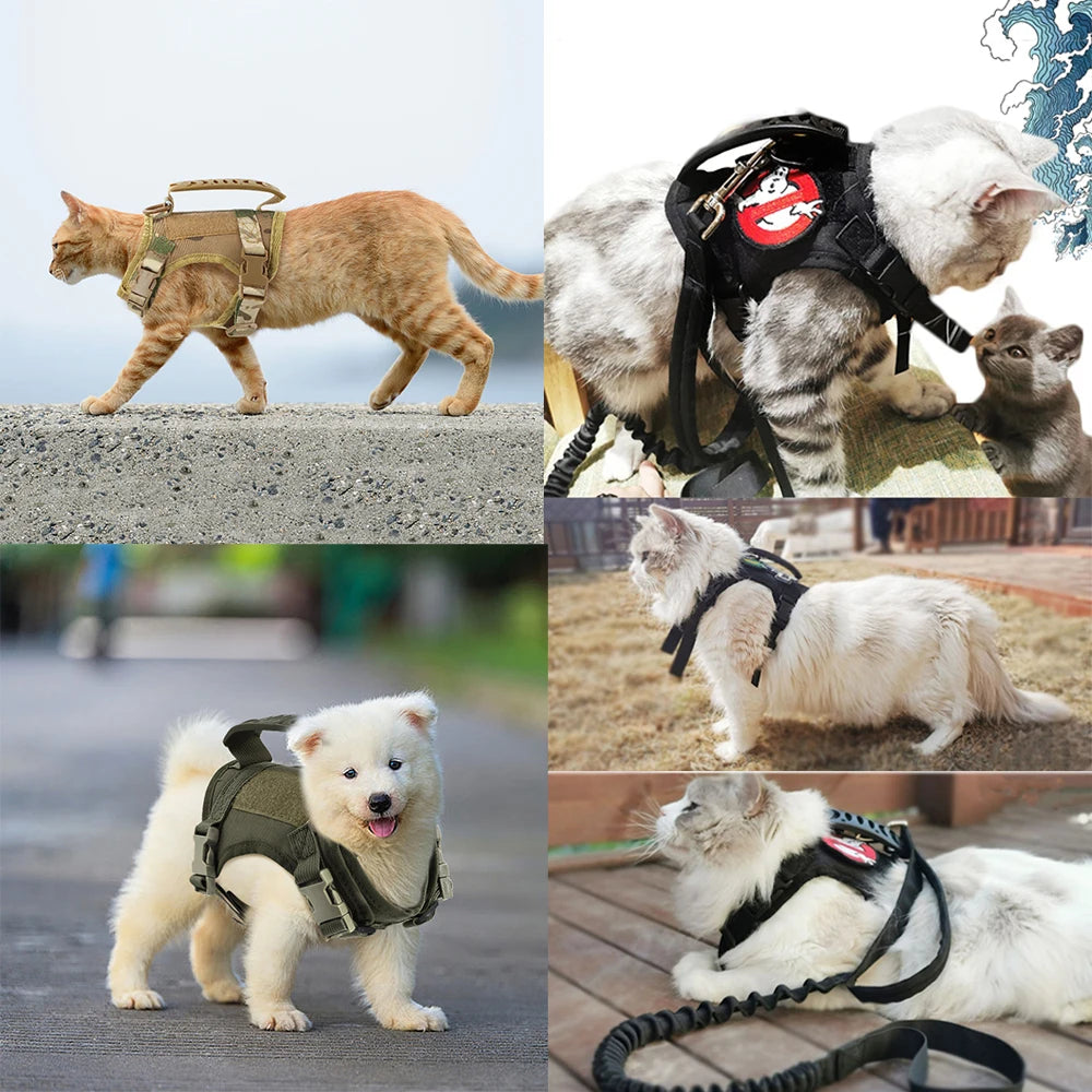 TactiKit™ – Adjustable Tactical Harness & Leash Set