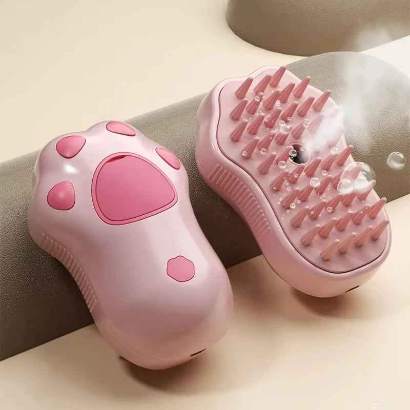 3-in-1 Steam Pet Brush for Dogs & Cats – Electric Grooming Comb