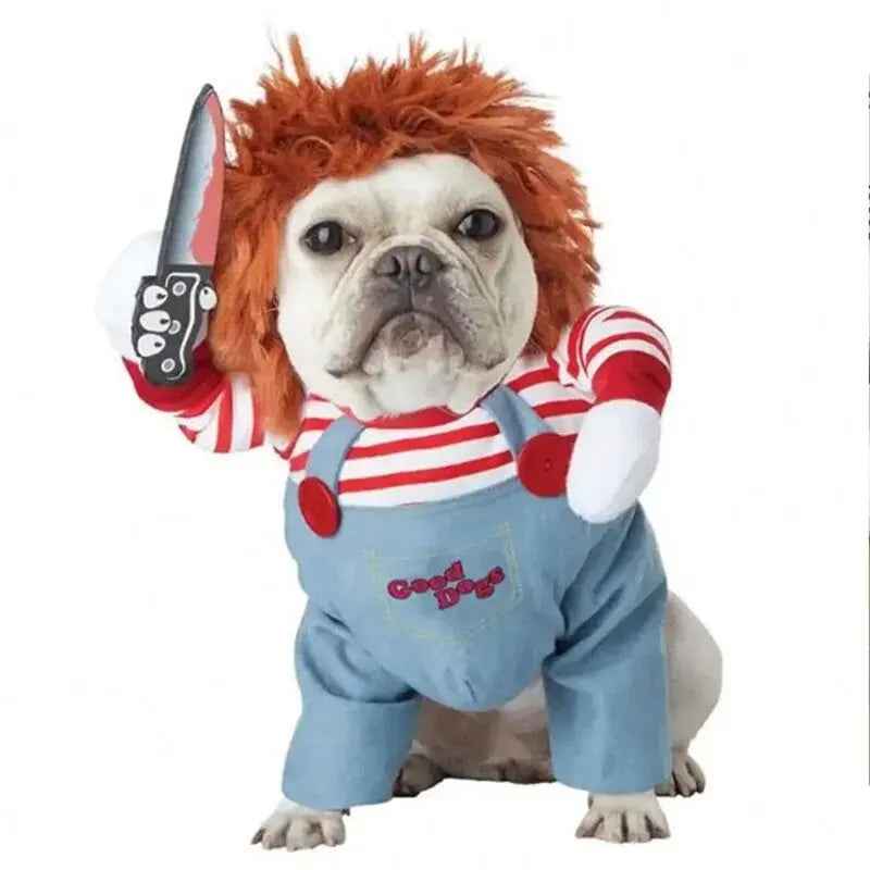 Halloween Dagger Pet Costume – Funny Knife-Holding Dress for Dogs & Cats