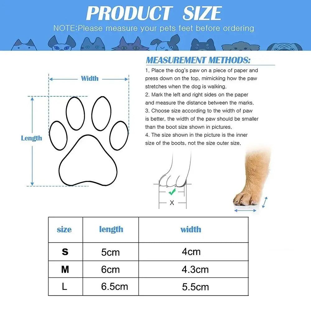 2 Pairs Waterproof Non-Slip Dog Socks – Warm Rain & Snow Boots for Cats & Dogs