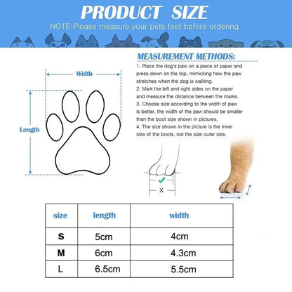 2 Pairs Waterproof Non-Slip Dog Socks – Warm Rain & Snow Boots for Cats & Dogs