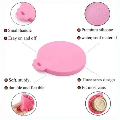 Reusable Silicone Pet Can Lid – BPA-Free Food Cover for Dogs & Cats