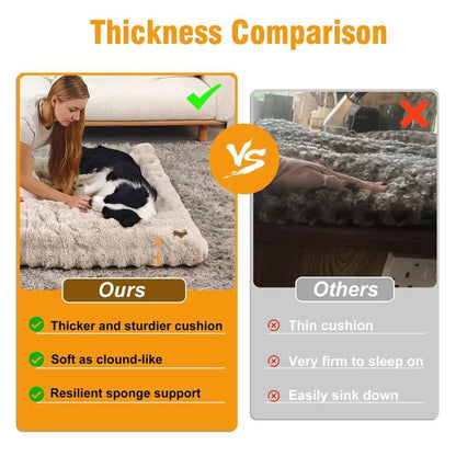 Ultra Plush Dog Bed – Soft Washable Cushion for Puppies & Large Dogs