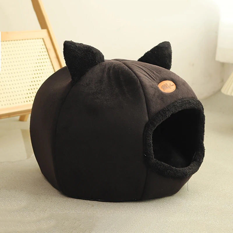 PurrCave™ – Cozy Winter Cat & Small Dog Bed