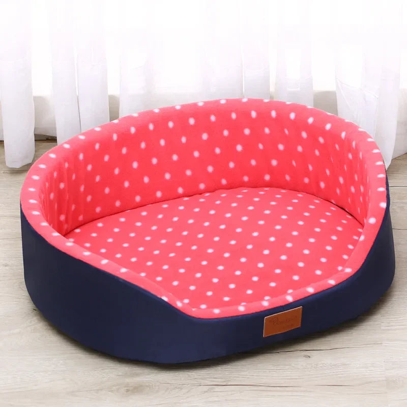 CloudCozy™ Reversible Plush Dog Bed — All-Season Sofa Kennel
