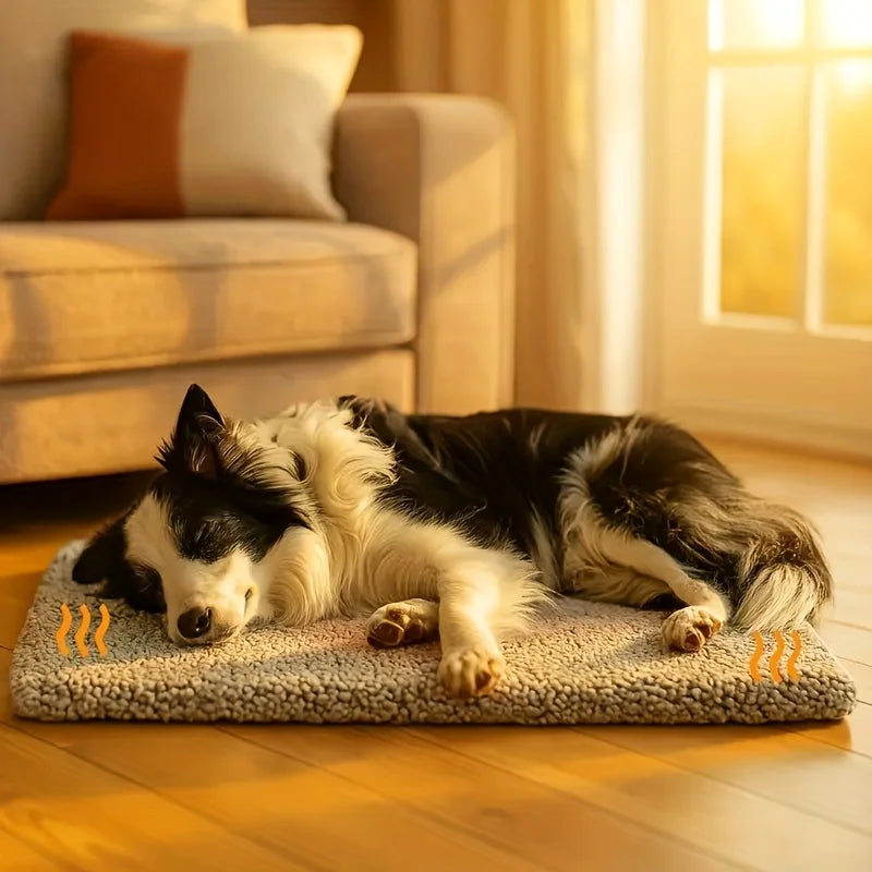 WarmPaw™ Anti-Slip Pet Mattress — Washable Winter Mat for Dogs & Cats