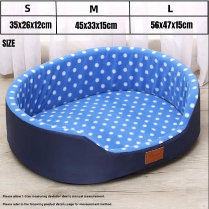 CloudCozy™ Reversible Plush Dog Bed — All-Season Sofa Kennel