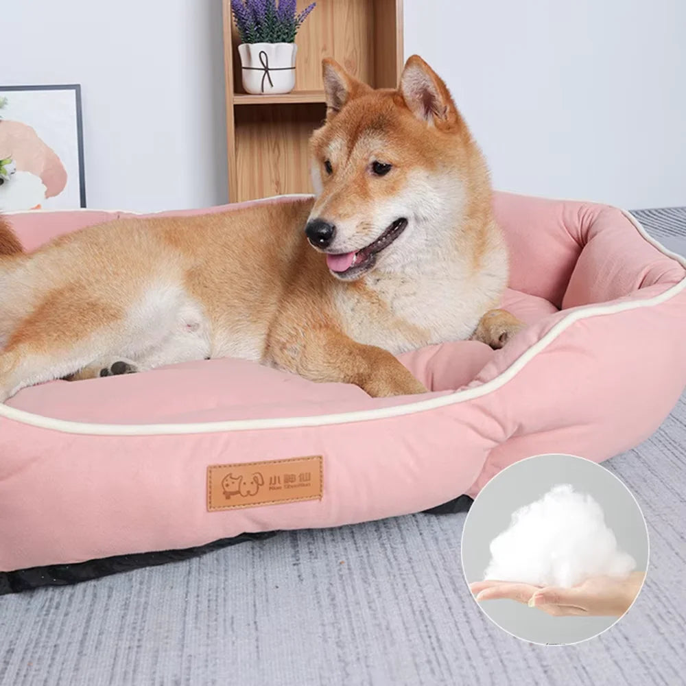 PawComfort™ Plush Sofa Bed — Spacious Winter Bed for Dogs & Cats