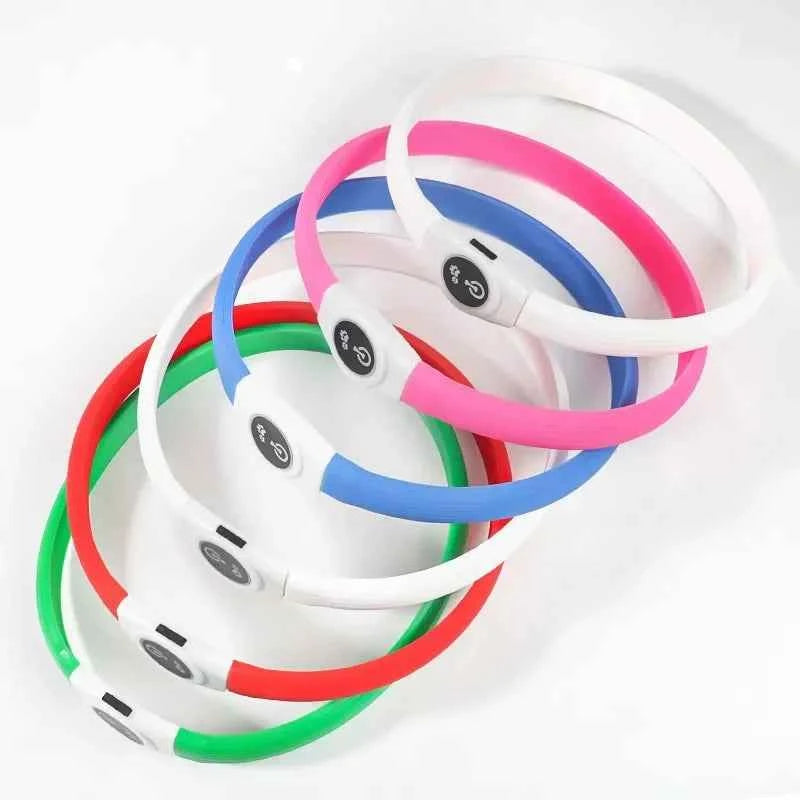 LED Dog Collar USB Rechargeable – Waterproof Glow Collar for Night Safety | Fits Small, Medium & Large Dogs