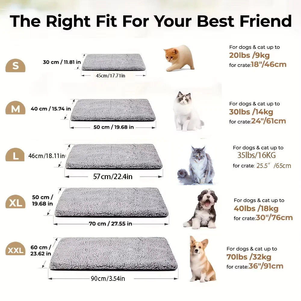 WarmPaw™ Anti-Slip Pet Mattress — Washable Winter Mat for Dogs & Cats