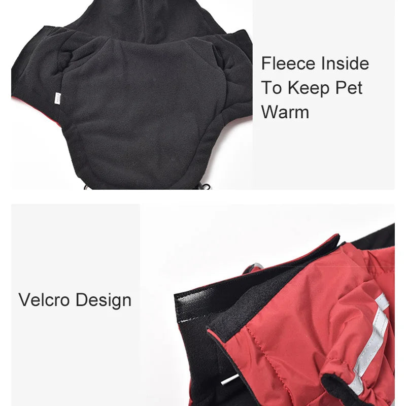 Warm padded dog jacket