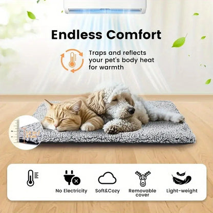WarmPaw™ Anti-Slip Pet Mattress — Washable Winter Mat for Dogs & Cats