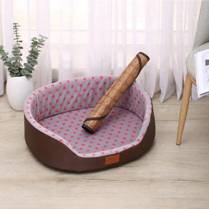 CloudCozy™ Reversible Plush Dog Bed — All-Season Sofa Kennel