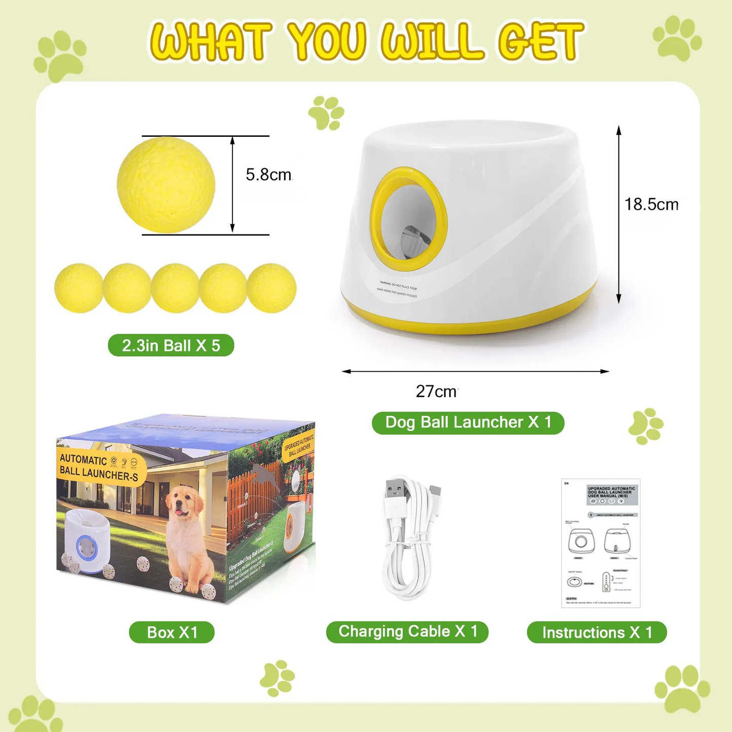 FetchMaster™ Automatic Dog Ball Launcher — 3 Distance Settings