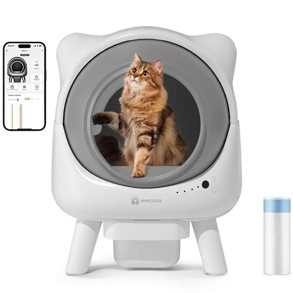 Amicura Cura X1 Automatic Cat Litter Box – Smart, App-Controlled, Safe & Easy to Clean