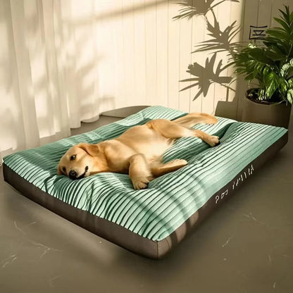 Oversized Corduroy Dog Bed – Thick & Washable for Large Dogs