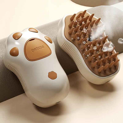 3-in-1 Steam Pet Brush for Dogs & Cats – Electric Grooming Comb
