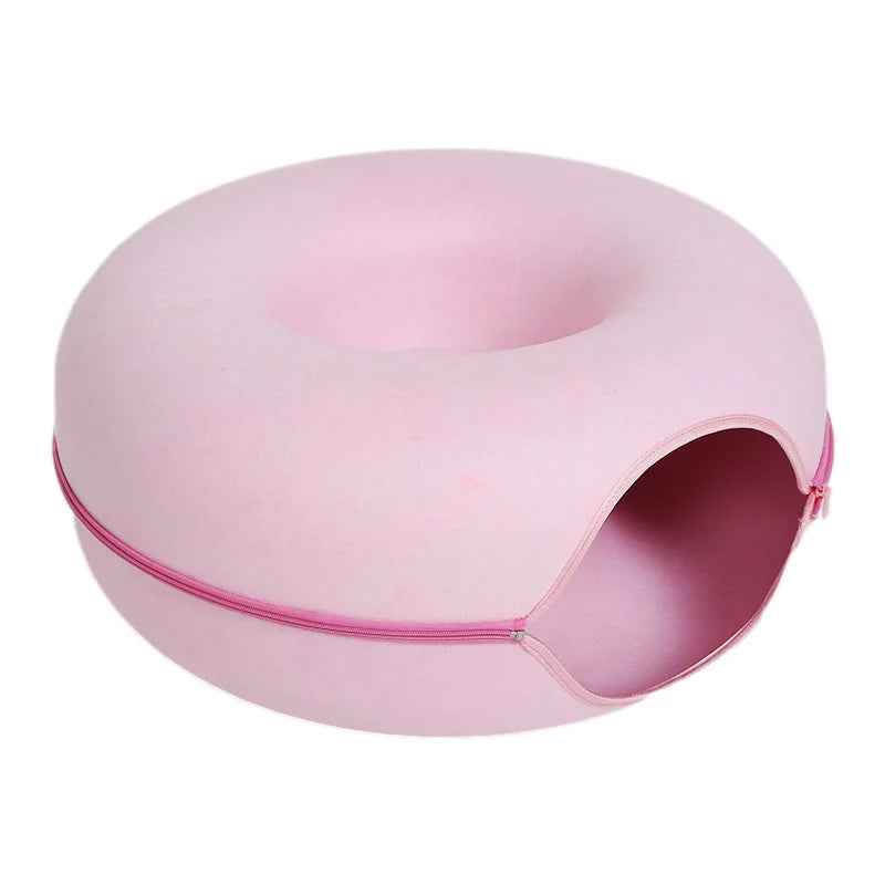 PawDonut™ – 2-in-1 Cat Bed & Tunnel Playhouse