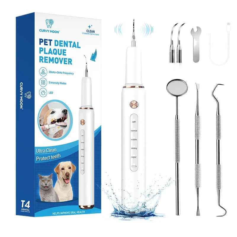 Electric Ultrasonic Pet Dental Cleaner – Plaque & Tartar Remover for Dogs and Cats