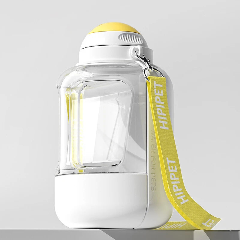 Large Capacity Folding Pet Water Bottle & Food Dispenser for Dogs and Cats